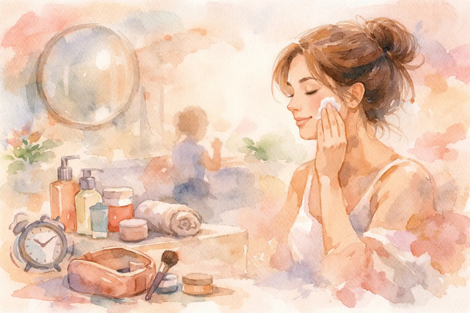 Rutina facial para mamá ocupada en 5 minutos