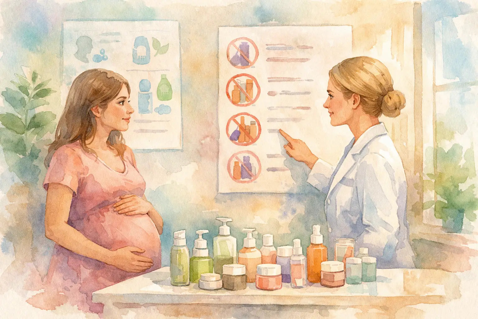 Ingredientes prohibidos en embarazo skincare